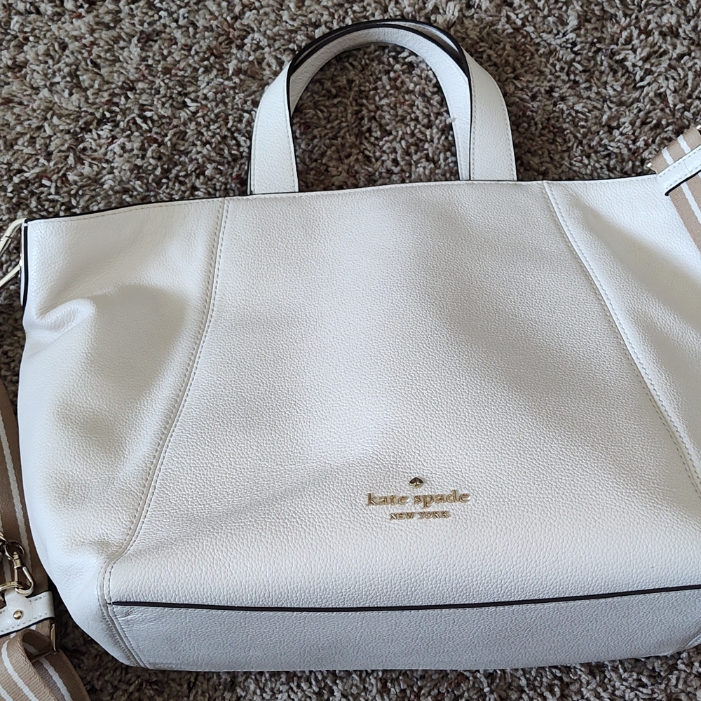 Kate Spade White Leather Tote Bag